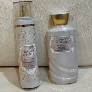 Bath and Body Works Always & Forever Fine Fragrance Mist and Body Wash Full Size